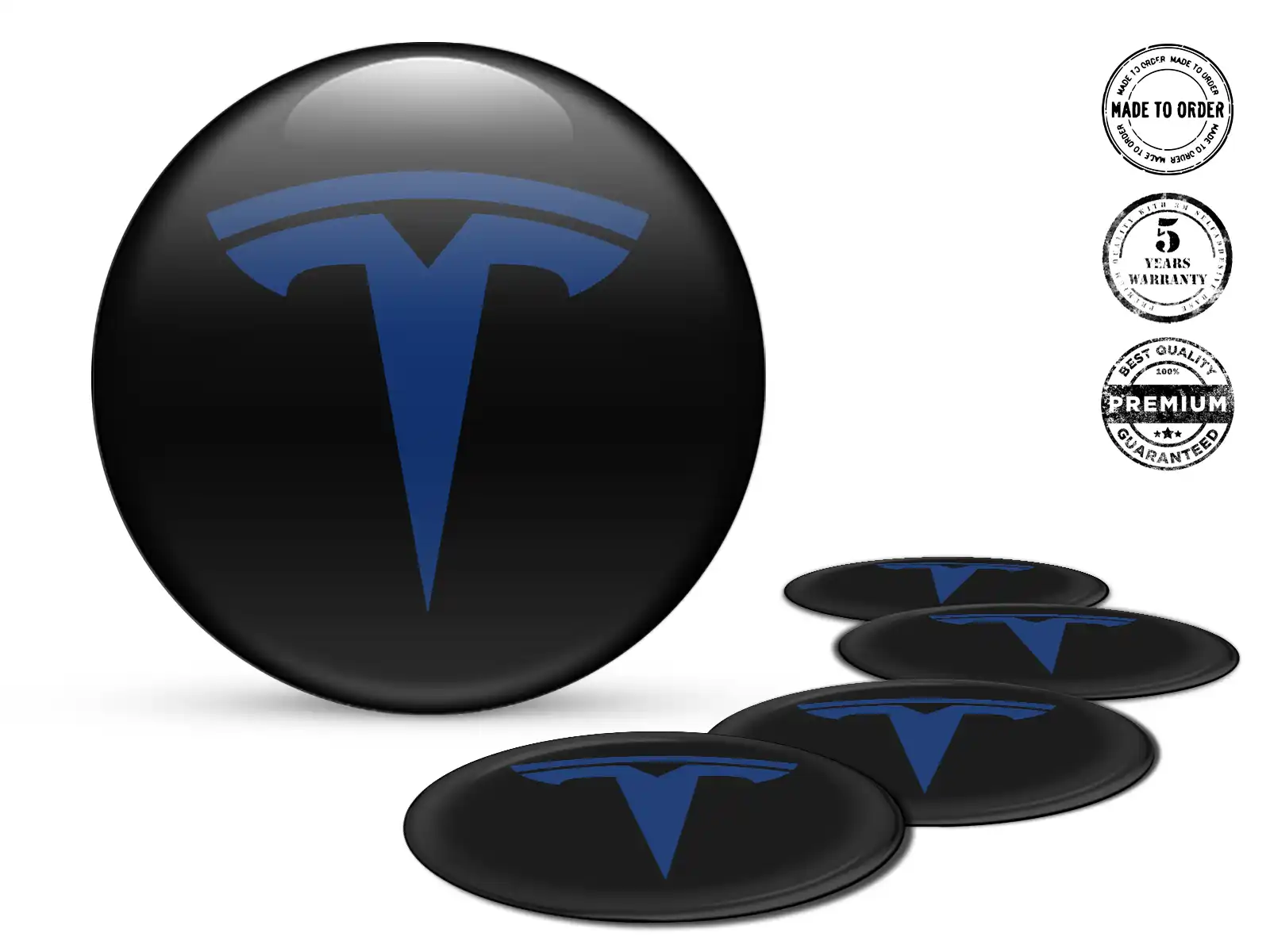 Tesla Dekoration für Räder Hochwertige Harzlabels